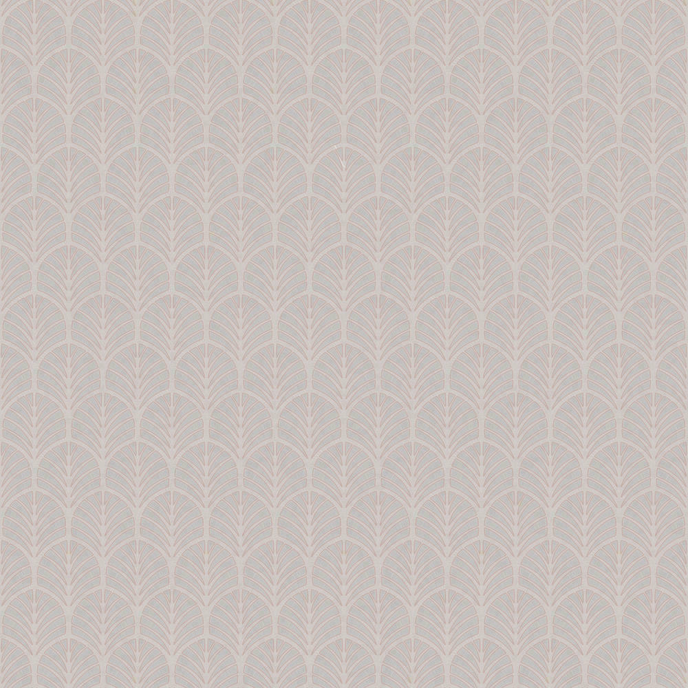 GA Decorações Rio de Janeiro Papel de Parede Myriad Scintilla-Ambientado - Estampa moderna, inspirada em concha com leve textura metalizada - Cor Rosê