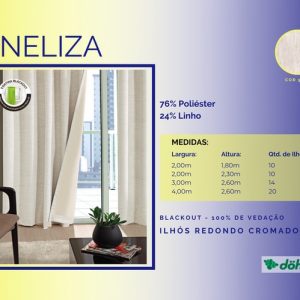 GA Decorações Rio de Janeiro Cortina Aneliza Ilhós Redondo Cromado