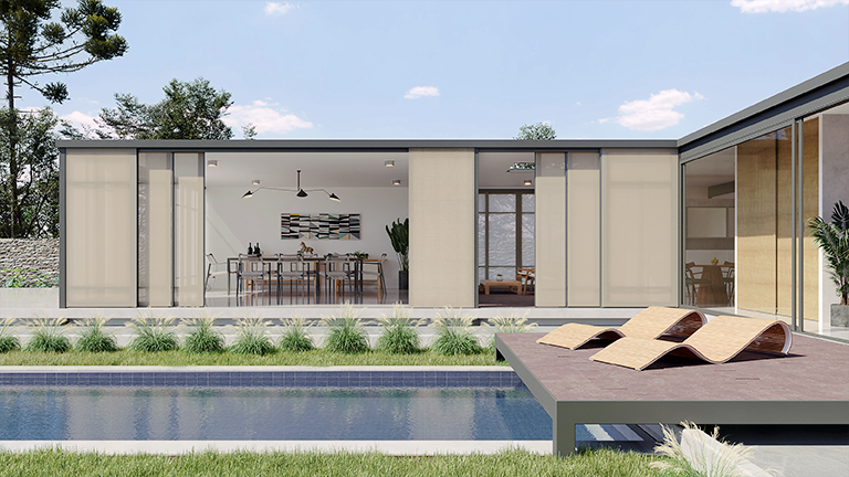 FACHADAS TÊXTEIS REVESTO BRISE DESLIZANTE - Imagem 2