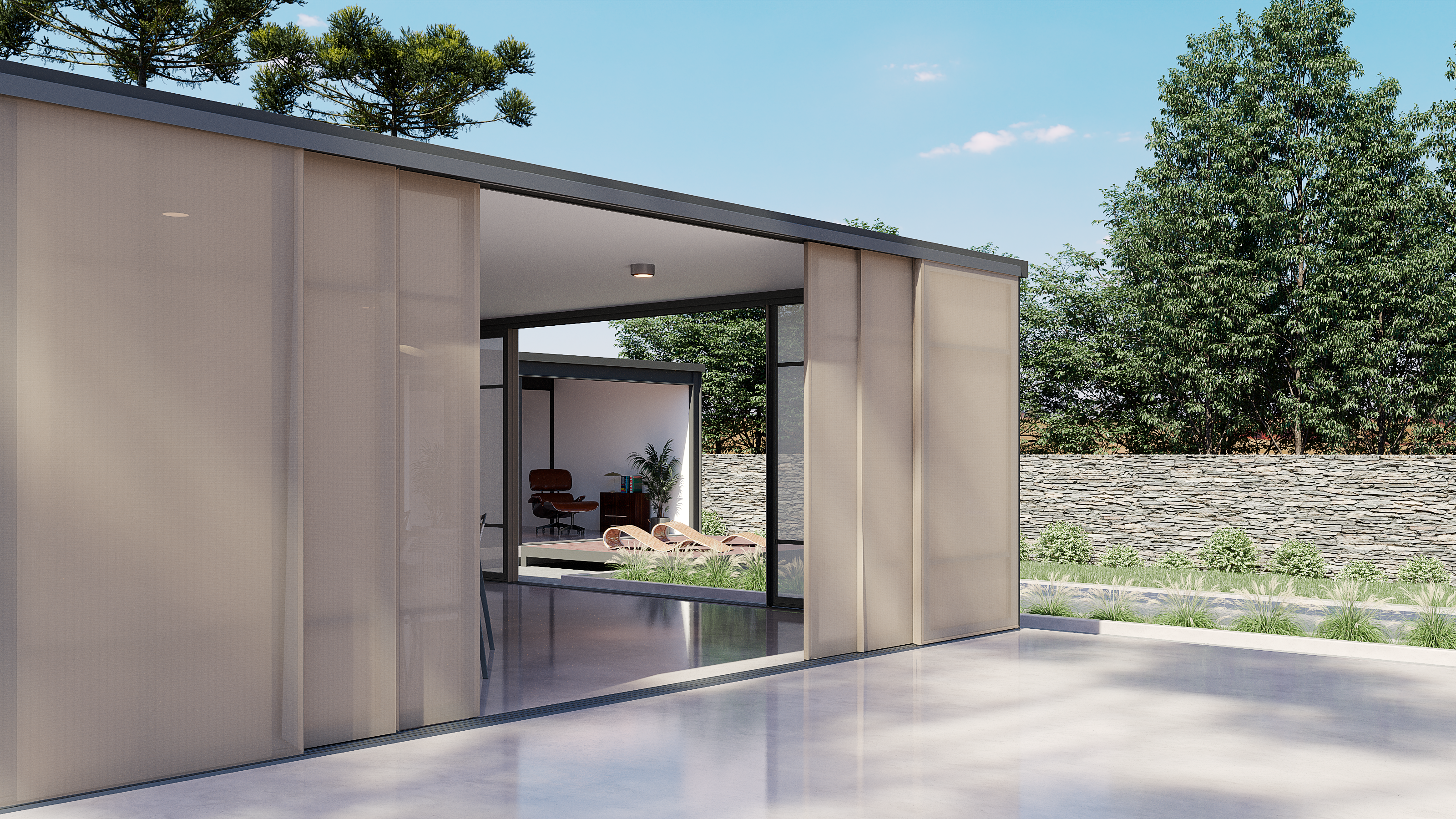 FACHADAS TÊXTEIS REVESTO BRISE DESLIZANTE - Imagem 4