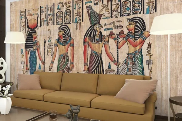 GA Decorações Rio de Janeiro Muse Revestimentos Vintage Egypt Wall Mural 3D Sala de Estar Banheiro Quarto Decorativo